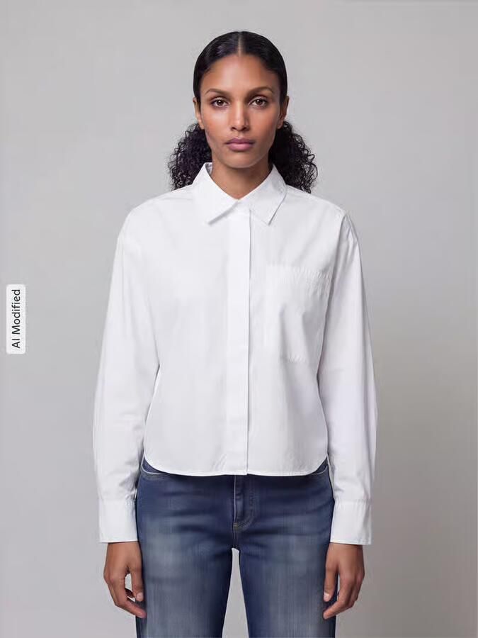 OPUS PANTS Loose fit overhemdblouse van pure katoen model 'Femi' - Foto 3