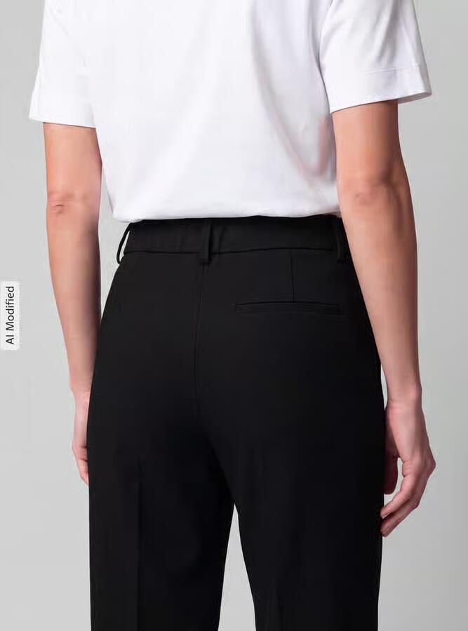 OPUS PANTS Recht broek met bandplooien model 'Mette'