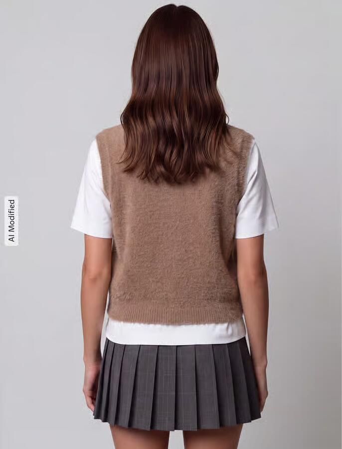 OPUS PANTS Regular fit mouwloos vest met wol model 'Porah'