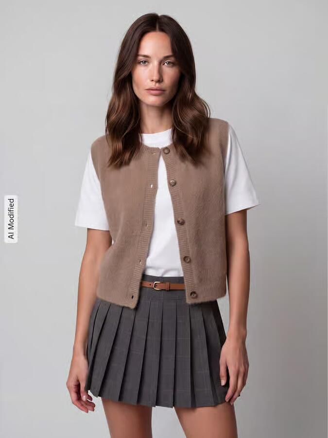OPUS PANTS Regular fit mouwloos vest met wol model 'Porah' - Foto 3