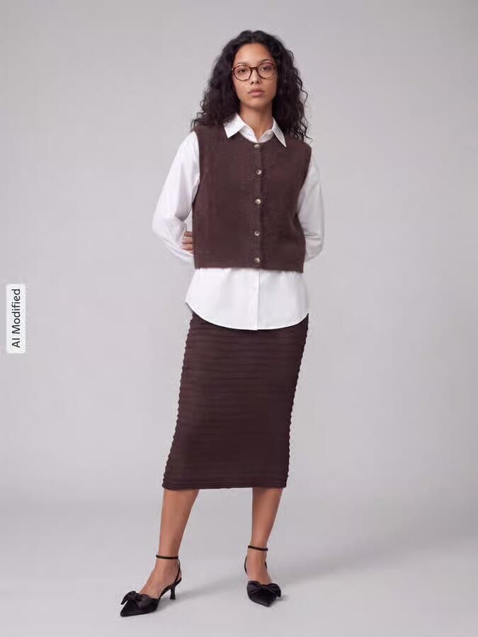 OPUS PANTS Regular fit mouwloos vest met wol model 'Porah' - Foto 3