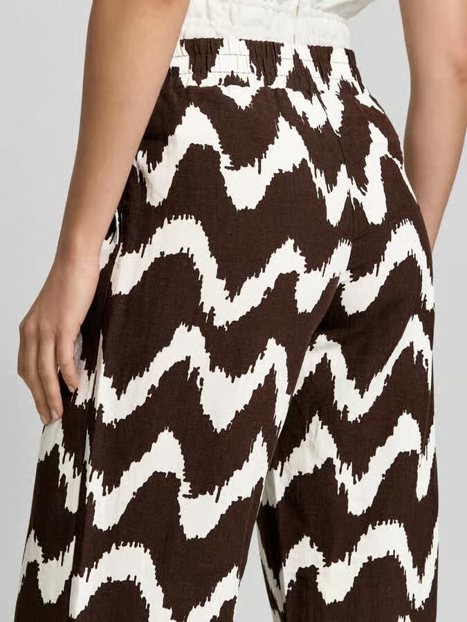 OPUS PANTS Wide leg broek van Viscosemix met elastische band