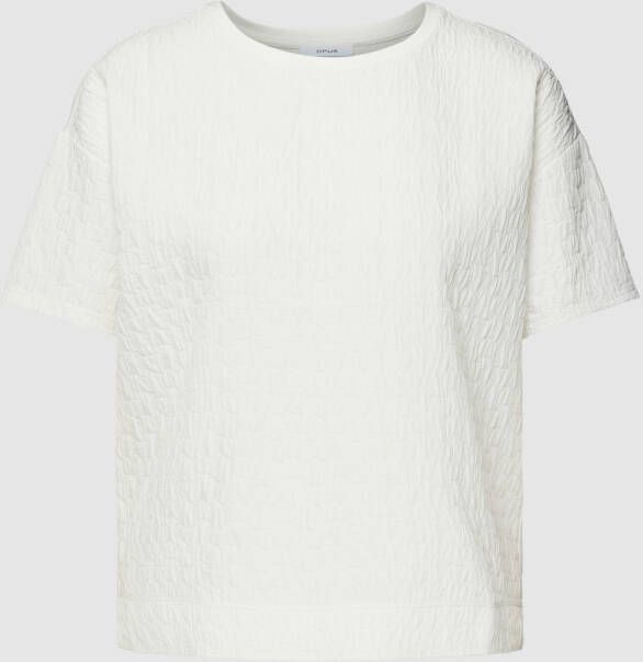 Opus T-shirt met structuurmotief model 'Sellona'
