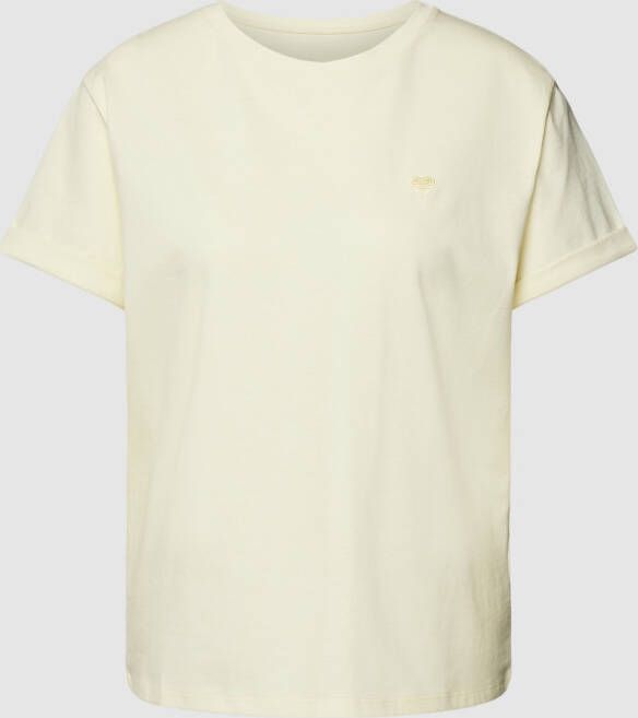 Opus T-shirt van katoen met motiefstitching model 'Serz'