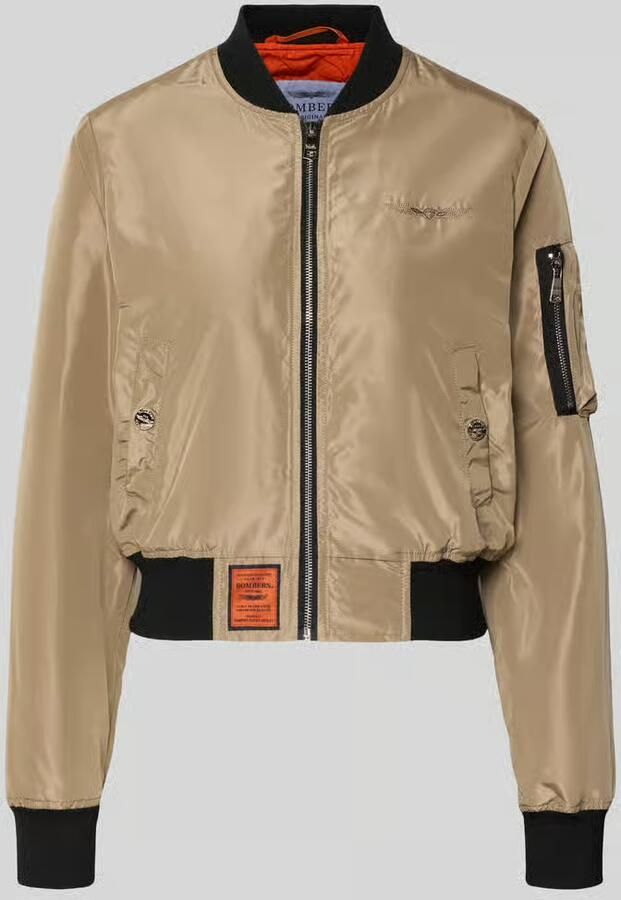 Original Bombers bomberjack met labelpatch en ritszak op de mouwen - Foto 2