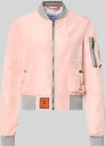 Original Bombers bomberjack met labelpatch en ritszak op de mouwen