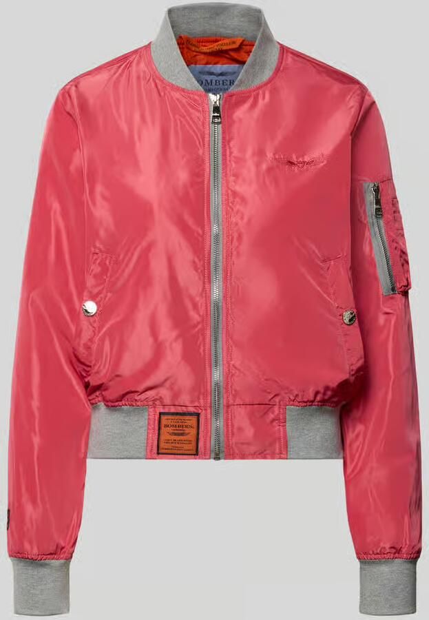 Original Bombers bomberjack met labelpatch en ritszak op de mouwen - Foto 2