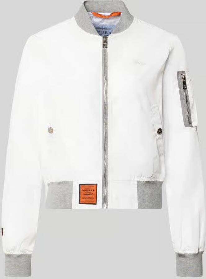Original Bombers bomberjack met labelpatch en ritszak op de mouwen - Foto 2
