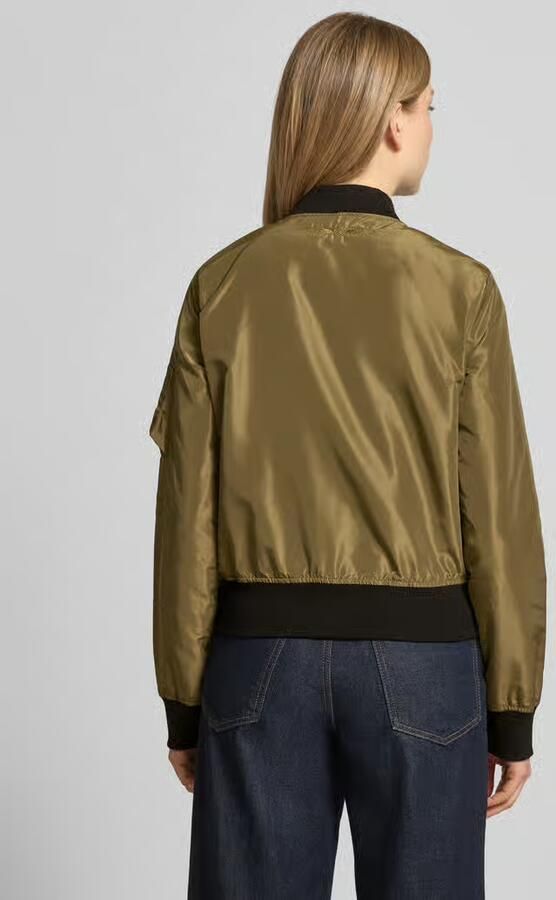 Original Bombers bomberjack met labelpatch en ritszak op de mouwen - Foto 4