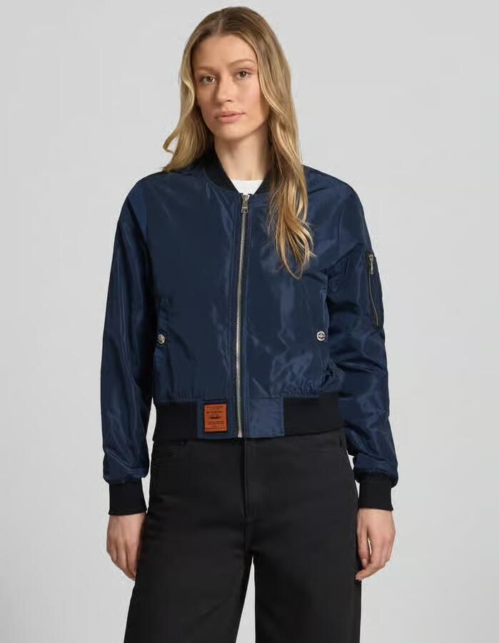 Original Bombers bomberjack met labelpatch en ritszak op de mouwen - Foto 2