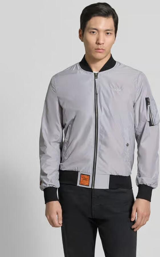Original Bombers bomberjack met labelpatch en steekzakken - Foto 3