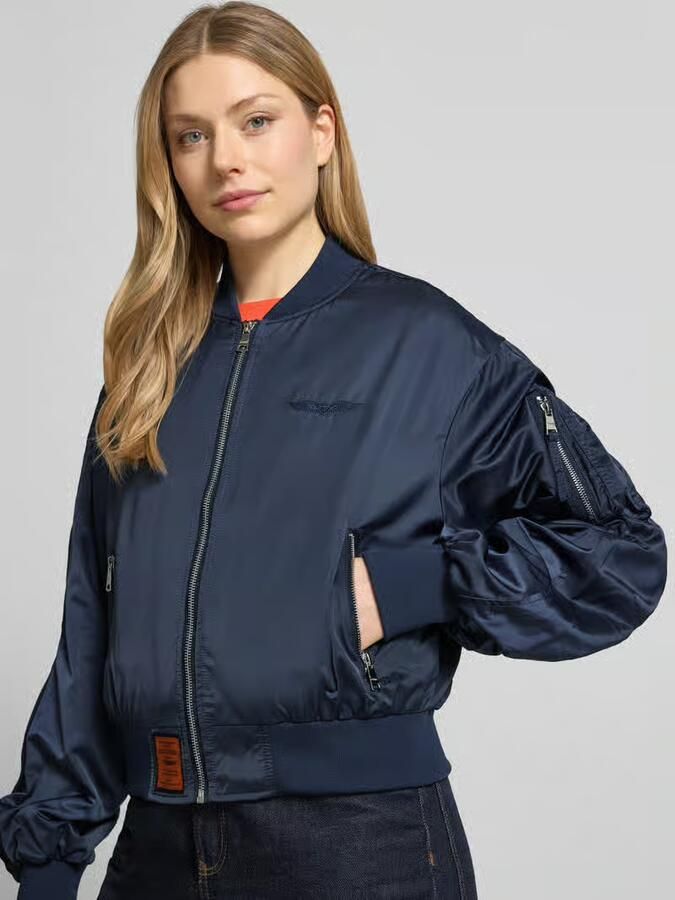 Original Bombers Bomberjack met ritszak op de mouw