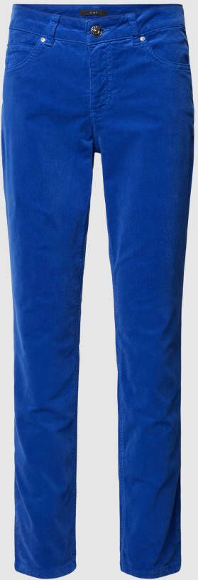 Oui Broek van fijne corduroy in effen design