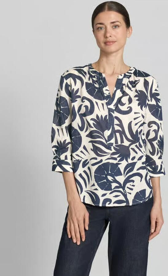 Oui Blouse met tuniekkraag en 3 4-mouw - Foto 3