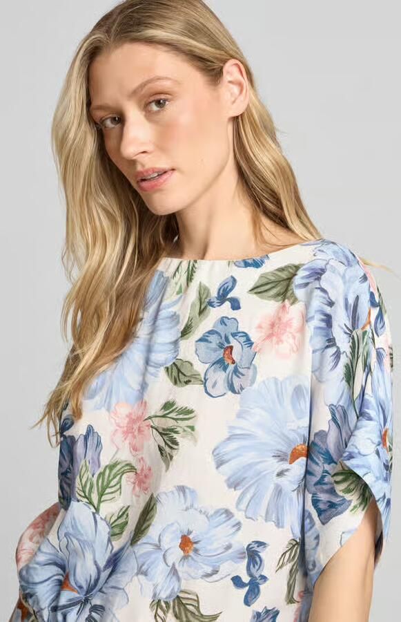 Oui Blouse van viscosemix met boothals