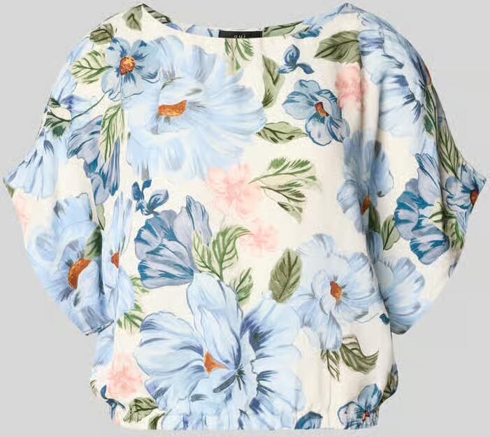 Oui Blouse van viscosemix met boothals