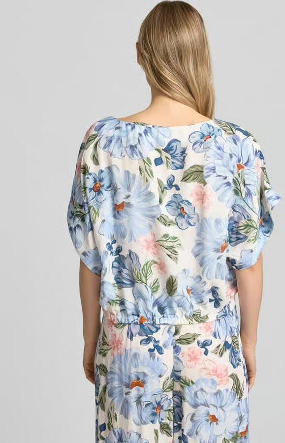 Oui Blouse van viscosemix met boothals - Foto 2