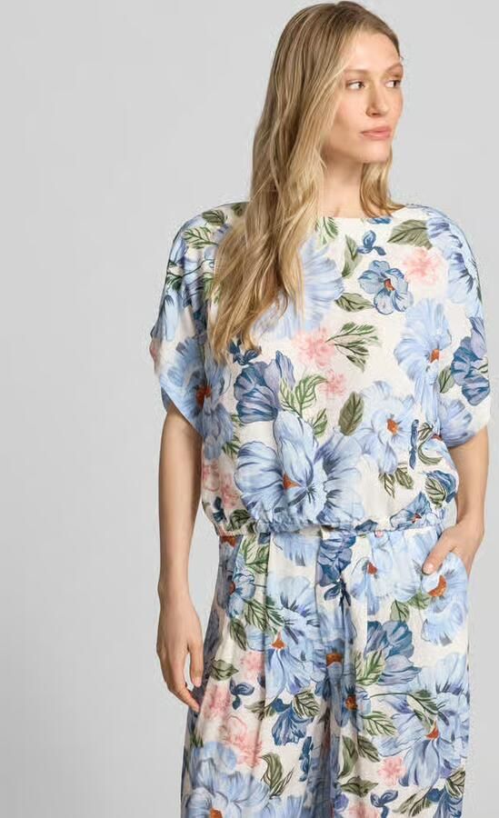 Oui Blouse van viscosemix met boothals - Foto 3