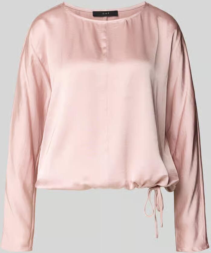 Oui Blouseshirt met ronde hals en Tunnelkoord - Foto 3