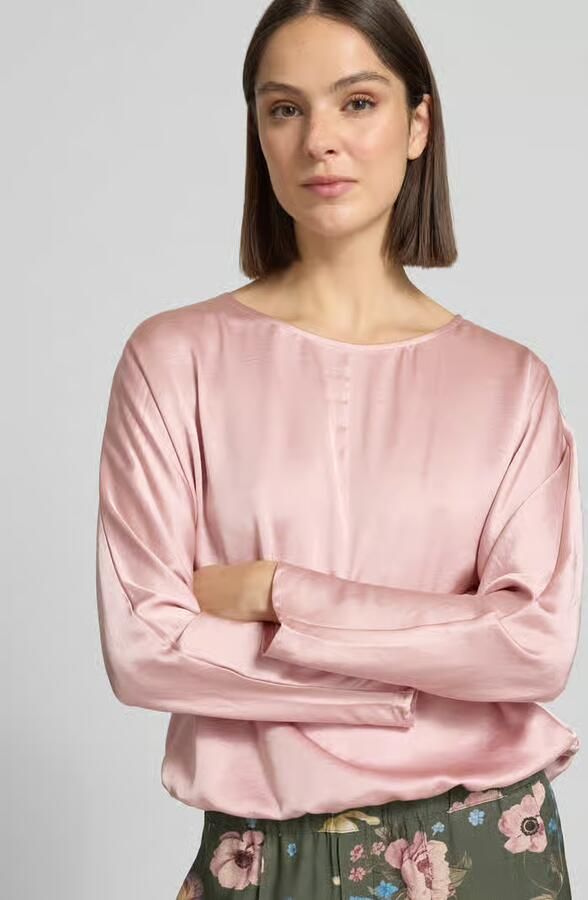 Oui Blouseshirt met ronde hals en Tunnelkoord - Foto 4