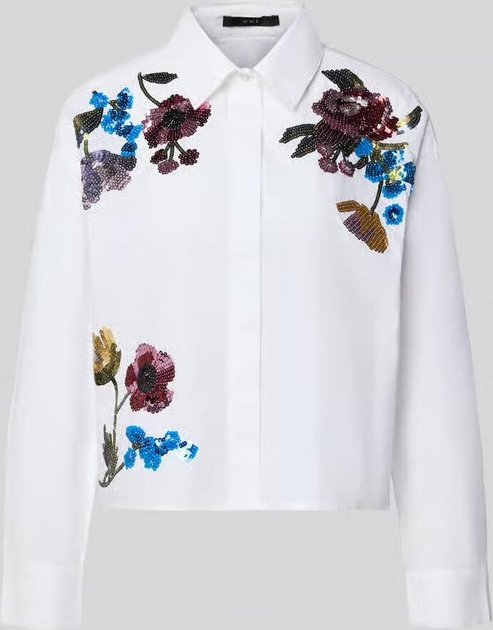 Oui Boxy fit blouse met pailletten - Foto 2