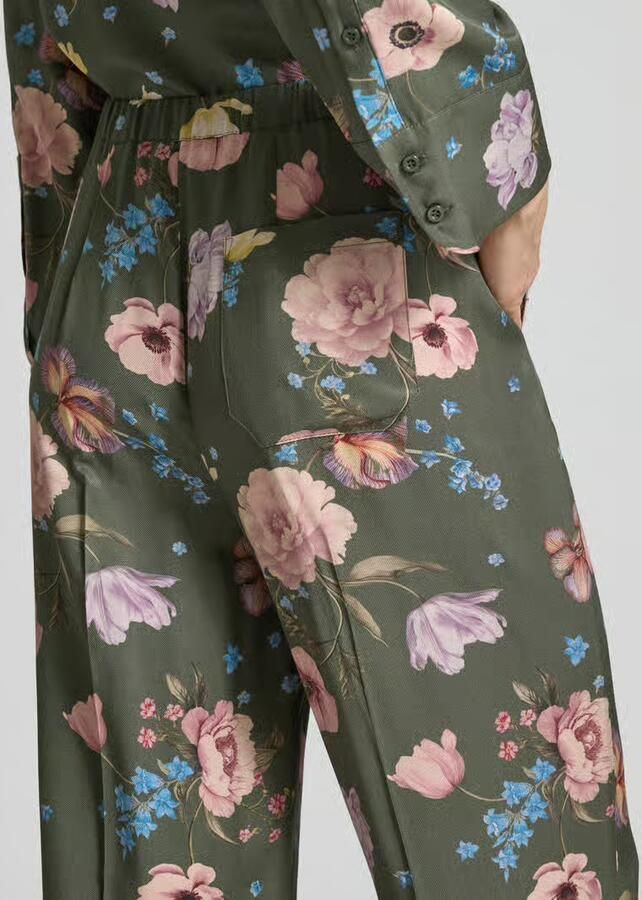 Oui BROEK van Viscose met elastische band