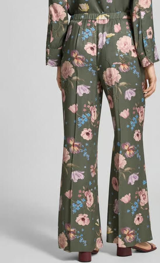 Oui BROEK van Viscose met elastische band