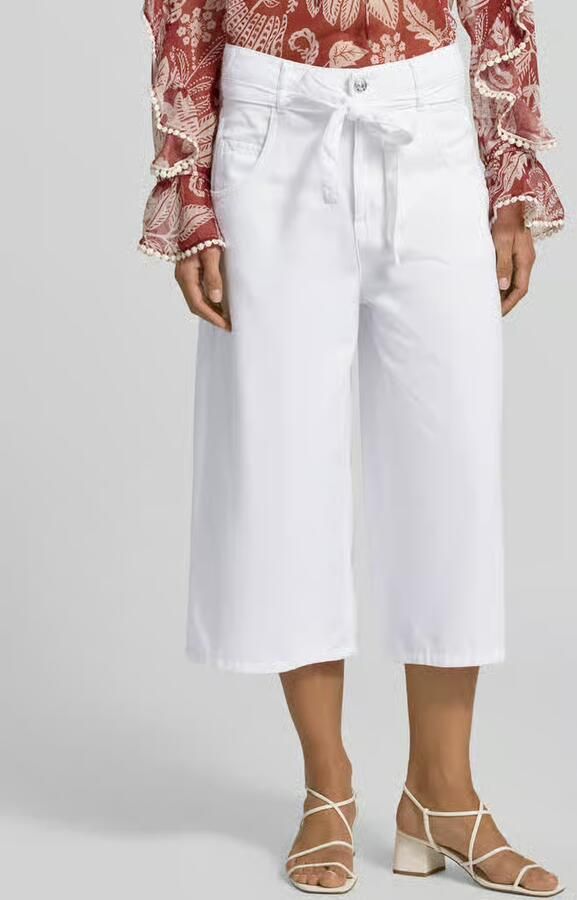Oui Culotte in 5-pocket-design met bindriem - Foto 2