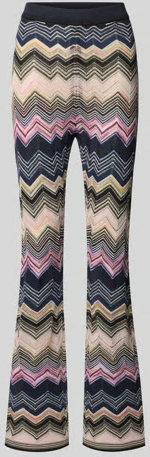 Oui Flared BROEK van Viscosemix in All-over look - Foto 2
