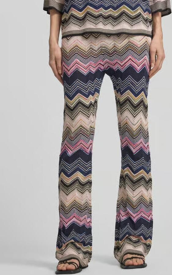 Oui Flared BROEK van Viscosemix in All-over look - Foto 2