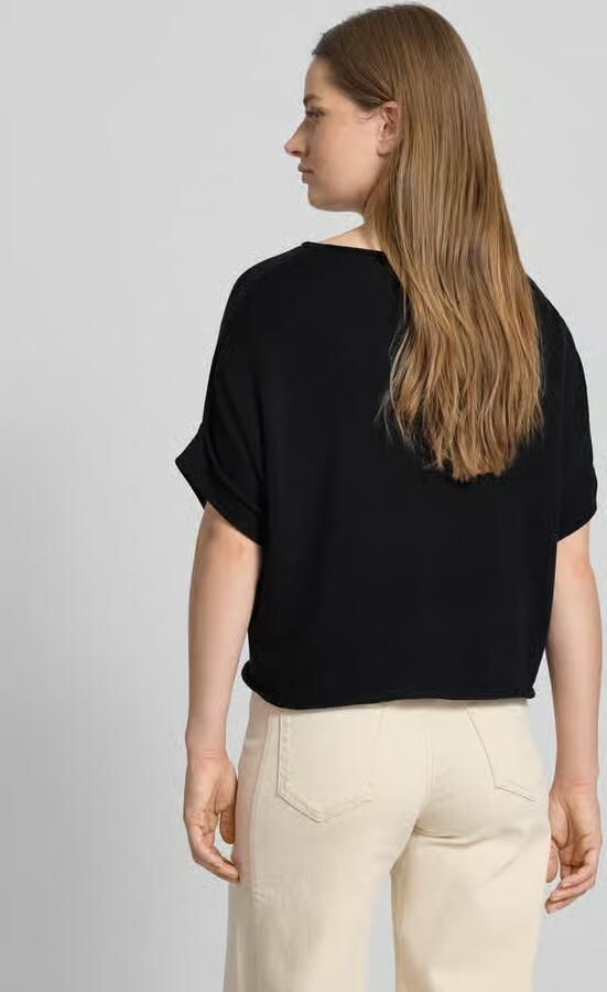 Oui Gebreid shirt met ronde hals