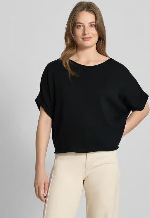 Oui Gebreid shirt met ronde hals - Foto 2