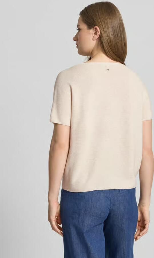 Oui Gebreid shirt met V-hals