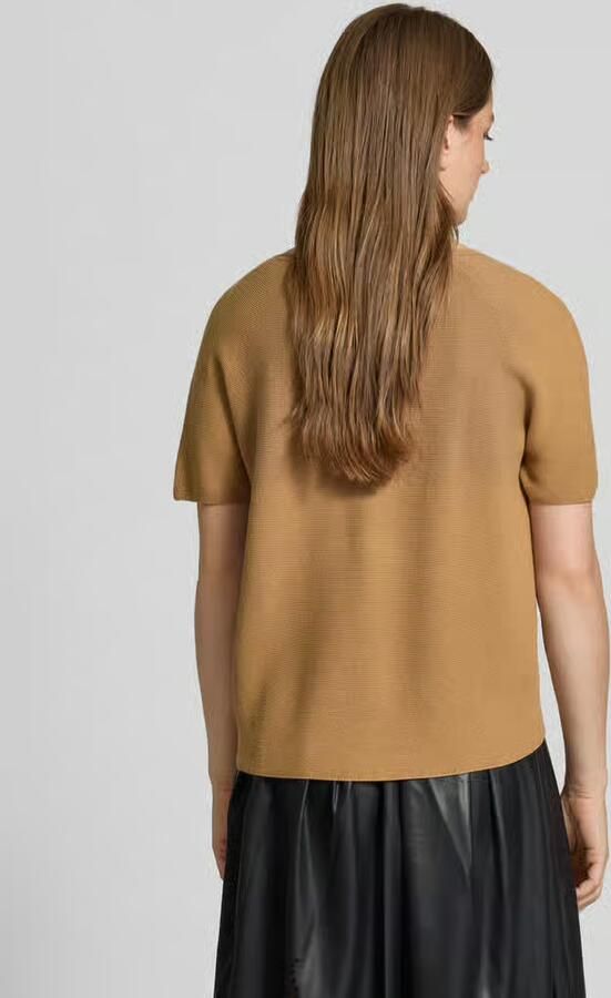 Oui Gebreid shirt met V-hals