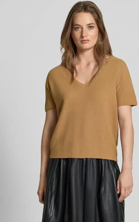 Oui Gebreid shirt met V-hals - Foto 2
