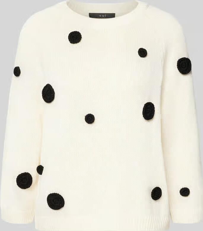 Oui Gebreide pullover in all-over look