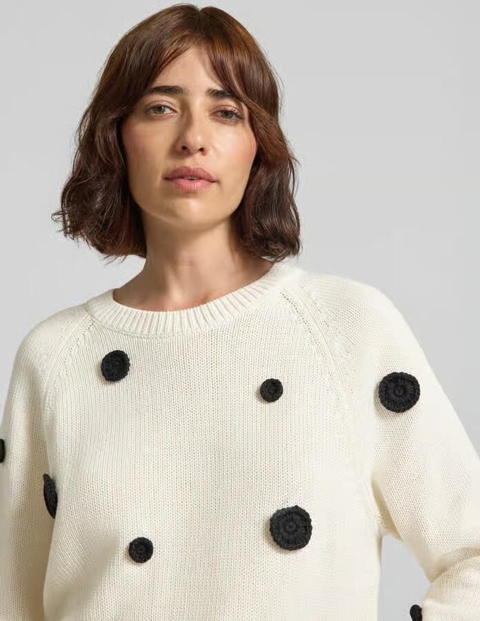 Oui Gebreide pullover in all-over look - Foto 2