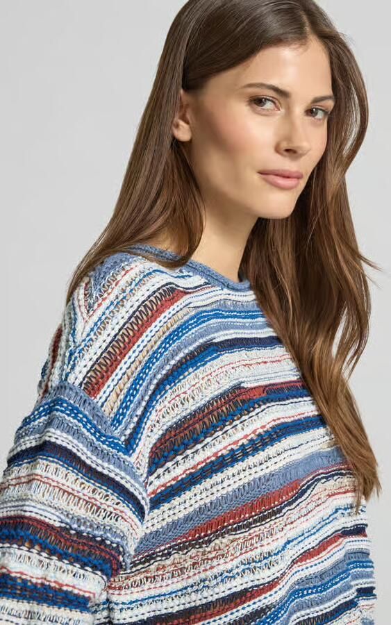 Oui Gebreide pullover met 1 2-mouwen