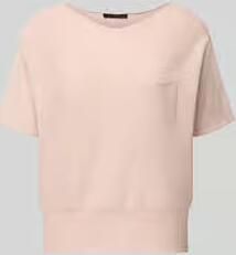 Oui Gebreide pullover met boothals en borstzak