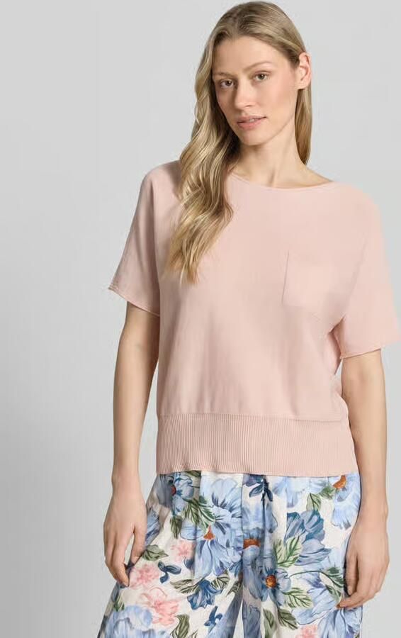 Oui Gebreide pullover met boothals en borstzak - Foto 2