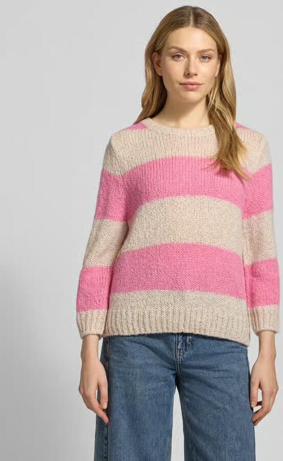 Oui Gebreide pullover met geribde boorden - Foto 3