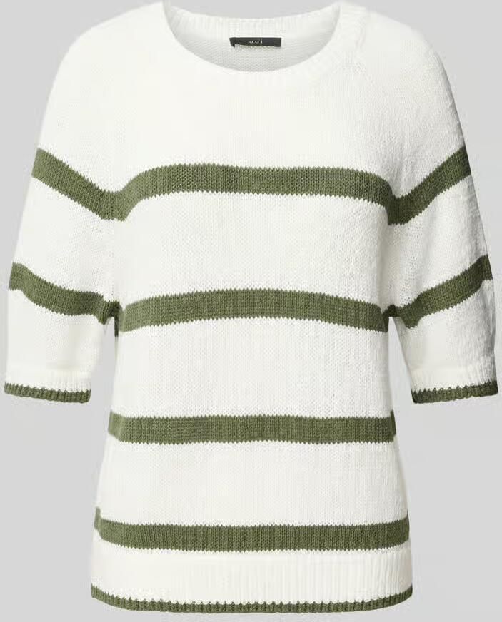 Oui Gebreide pullover met ribboorden - Foto 2