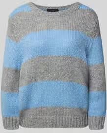 Oui Gebreide pullover met geribde boorden
