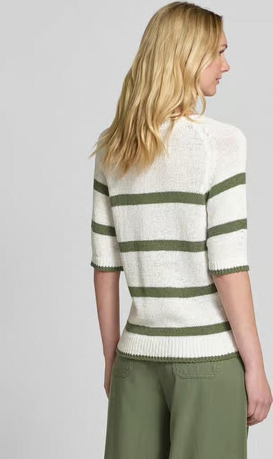Oui Gebreide pullover met ribboorden - Foto 4