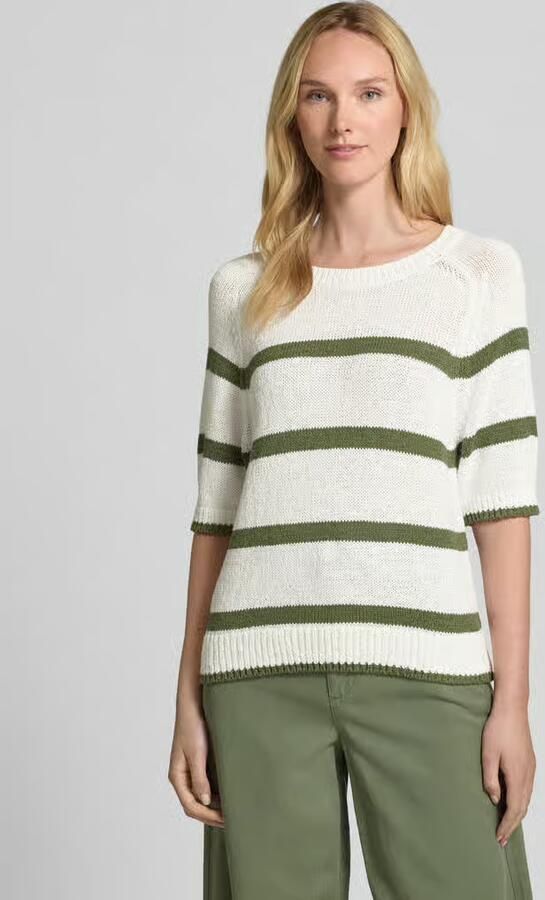 Oui Gebreide pullover met ribboorden - Foto 3
