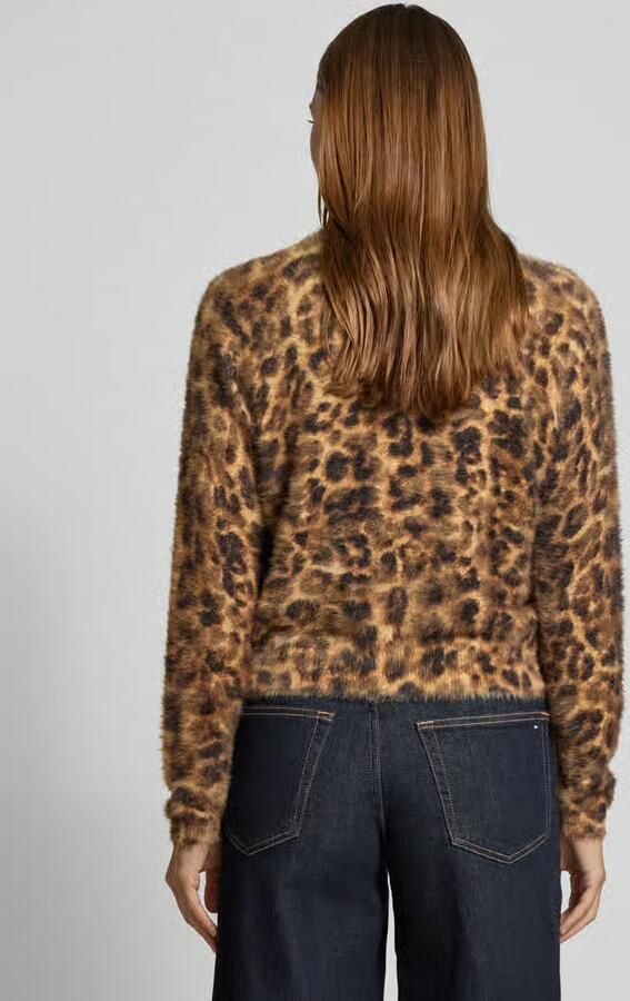 Oui Gebreide pullover met ribboorden