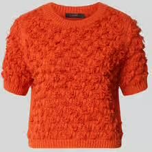Oui Gebreide pullover met ronde hals en 1 2-mouwen