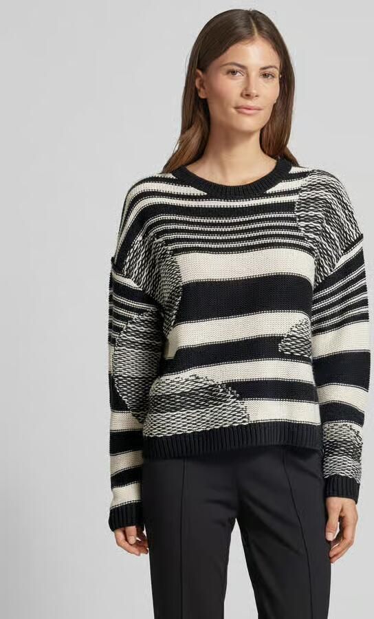 Oui Gebreide pullover met ronde hals - Foto 4