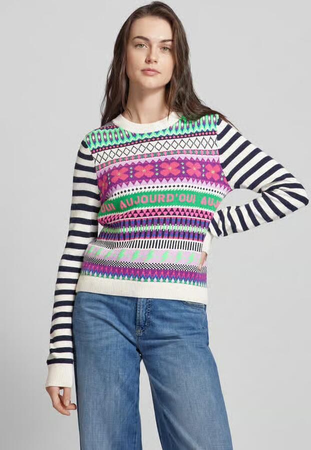 Oui Gebreide pullover met ronde hals - Foto 2