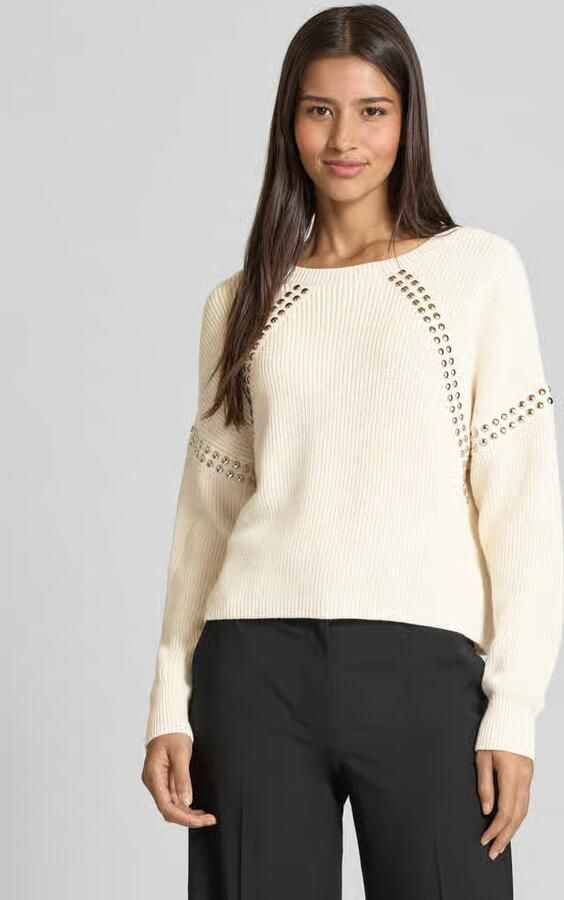Oui Gebreide pullover met studs - Foto 5